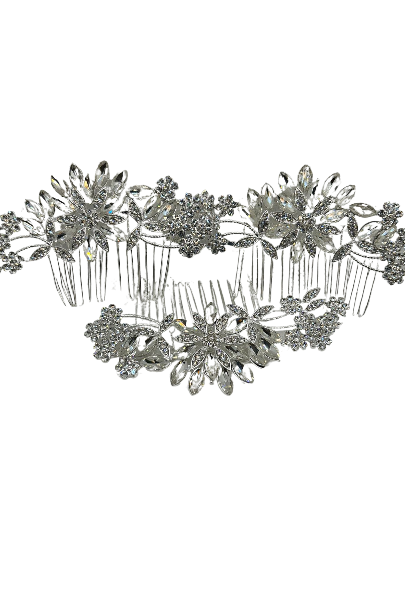 Bridal Hair Comb Clear Crystal Headpiece Wedding Hair